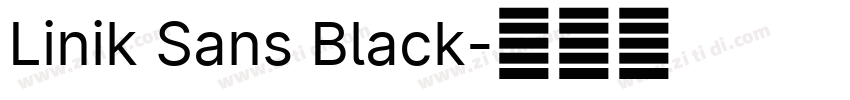 Linik Sans Black字体转换